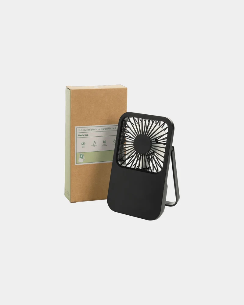 Ventilador de mesa plástico reciclado para personalizar