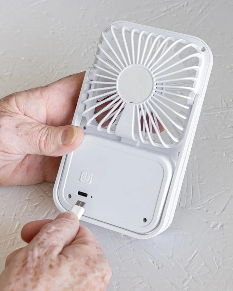 Ventilador de mesa plástico reciclado para personalizar