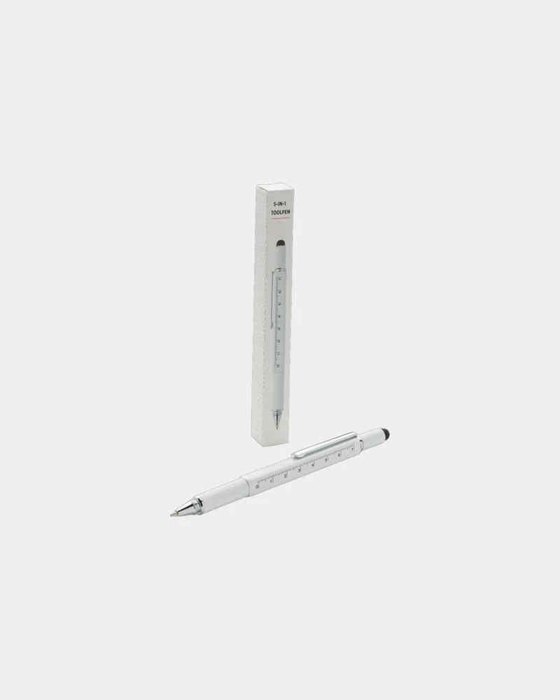 Bolígrafo herramienta 5 en 1 aluminio para personalizar