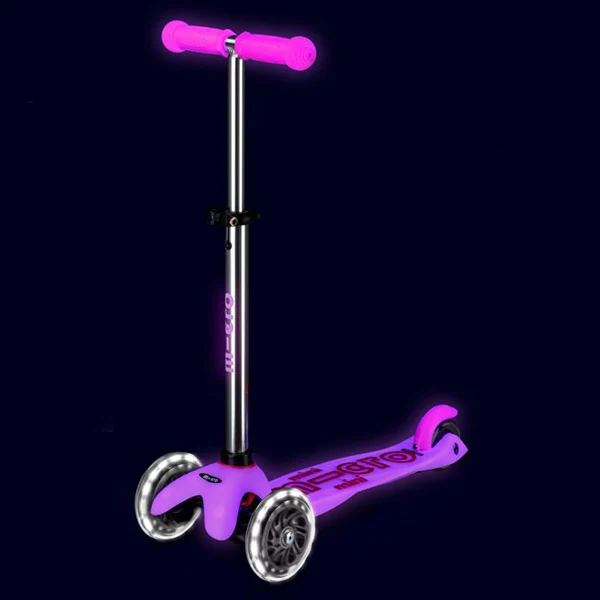 Patinete Mini Micro Deluxe Glow Led Rosa