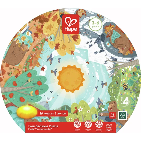 Puzzle De Las Cuatro Estaciones Hape 3 años