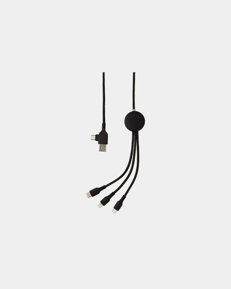 Cable 6 en 1 luminoso nylon 120 cm para personalizar