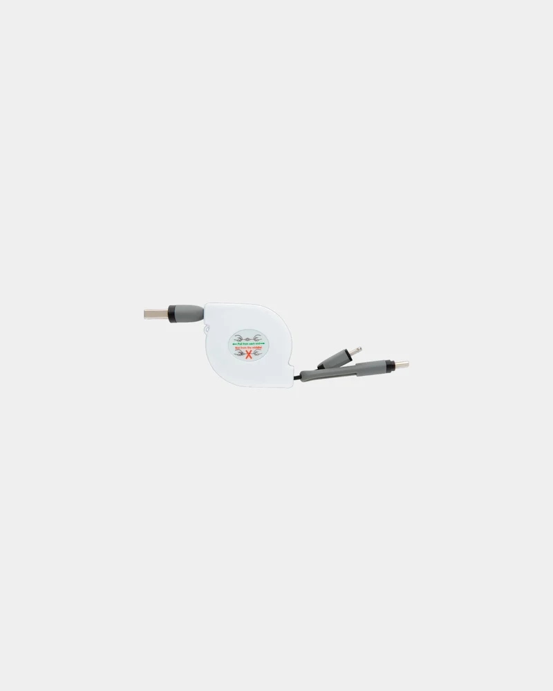 Cable retráctil 3 en 1 100cm para personalizar
