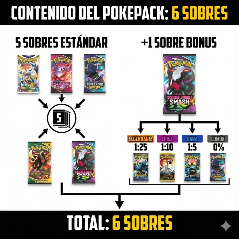 POKEPACK Base Set | 5 Sobres + Bonus | Mystery Box Base Set 1ed 1:25