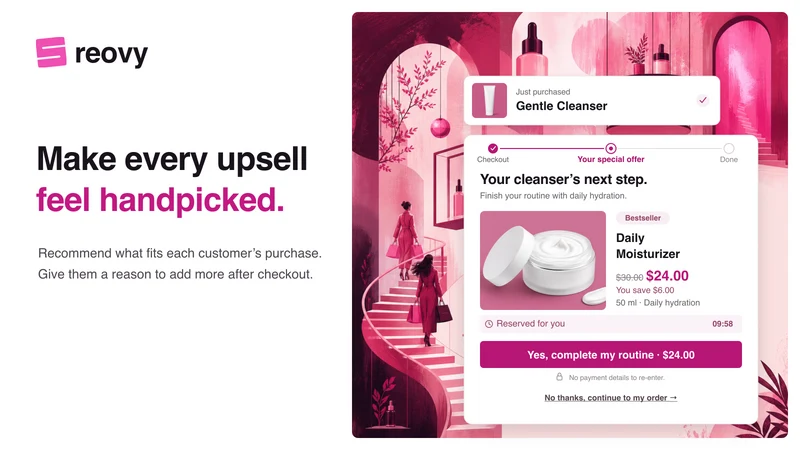 Reovy: AI Post Purchase Upsell