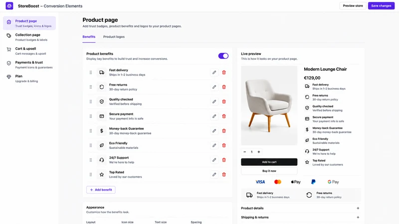 StoreBoost Conversion Elements