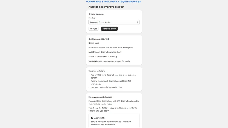 Product Content Optimizer