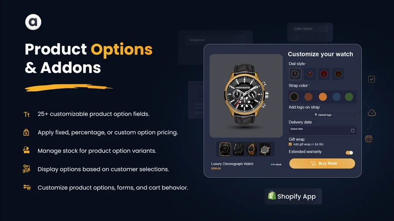 POA: Product Options & Addons