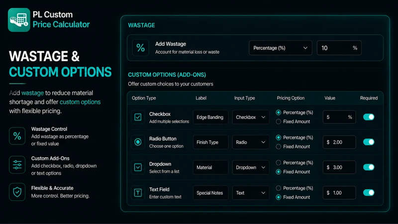 PL Custom Price Calculator