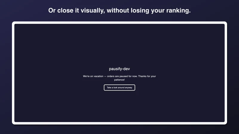 Pausify ‑ Vacation Mode