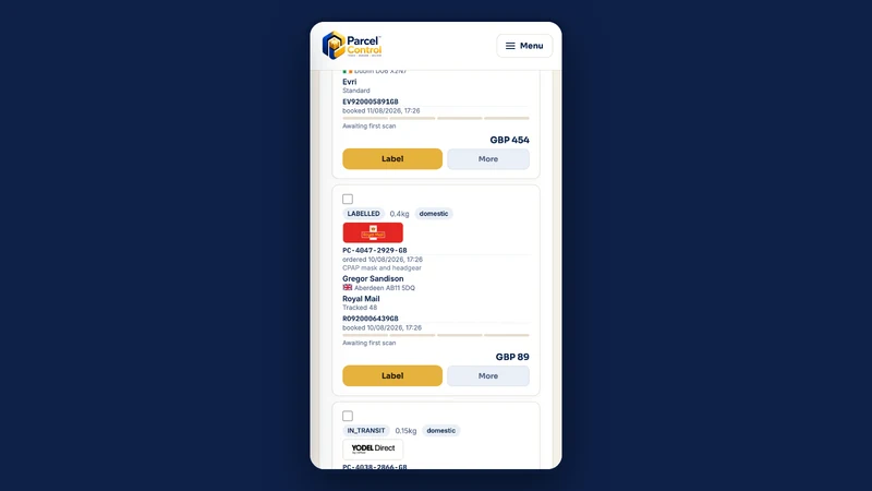 Elarix Parcel Control