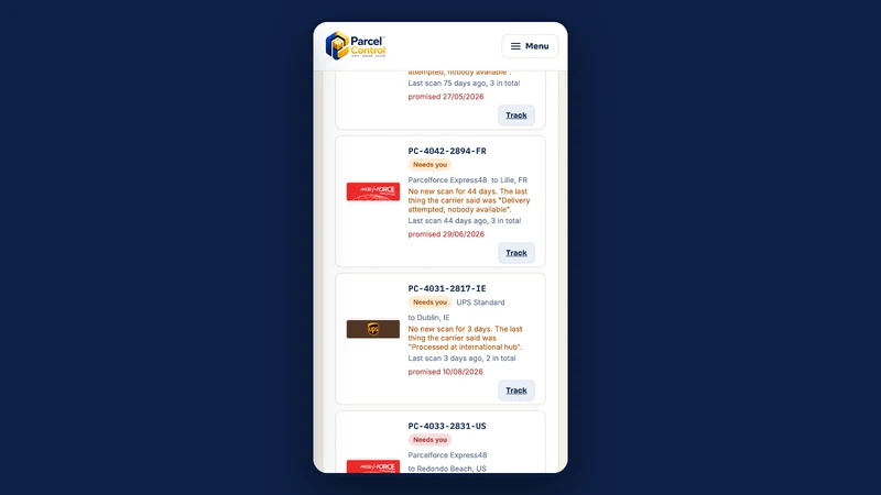 Elarix Parcel Control