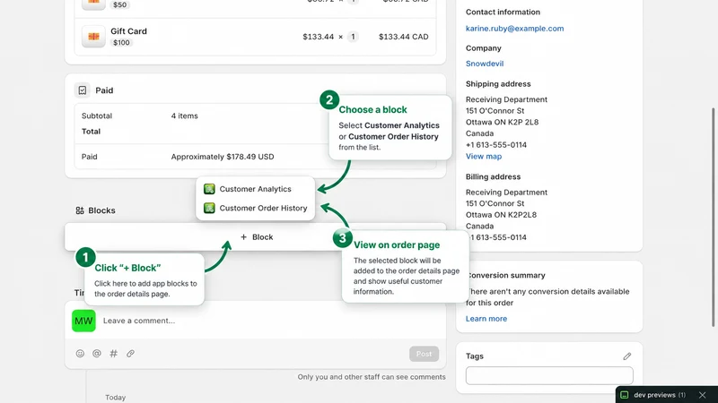 OrderPeek ‑ Customer History