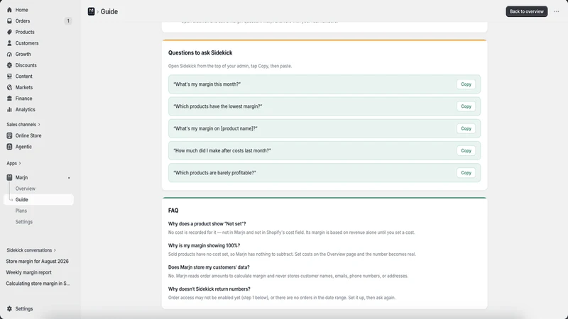 Marjn – Real Margin & Profit