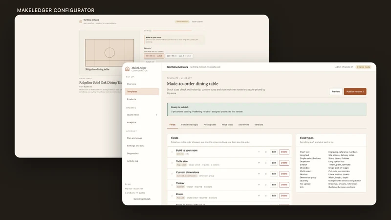 Makewright: Product Config