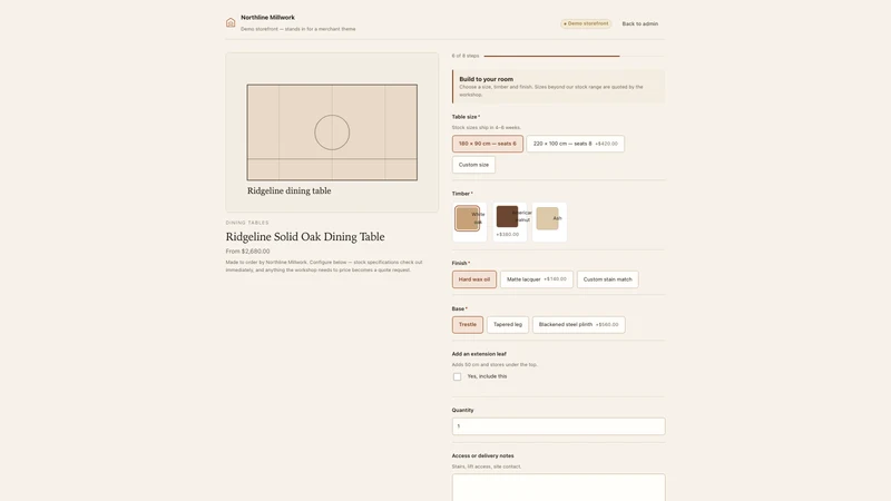 Makewright: Product Config