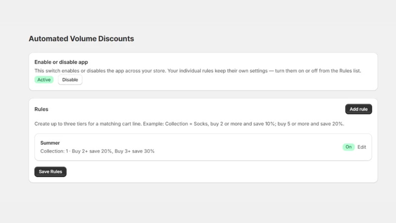 Layer Apps: Volume Discounts