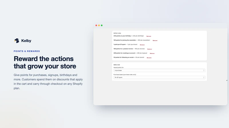 Kelby – Loyalty & Rewards