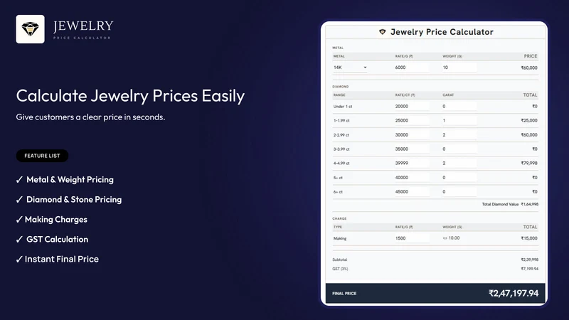 Jewelry Calculator by Iqonic