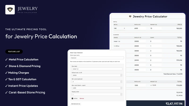 Jewelry Calculator by Iqonic