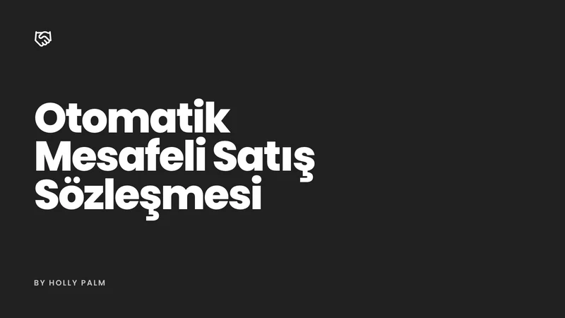 Otomatik Satış Sözleşmesi