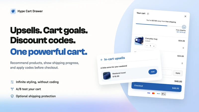 Hype Cart Drawer & Upsell