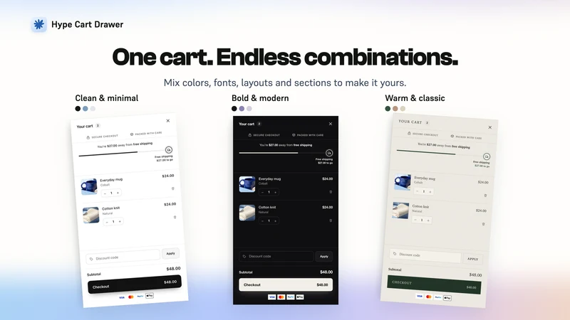 Hype Cart Drawer & Upsell