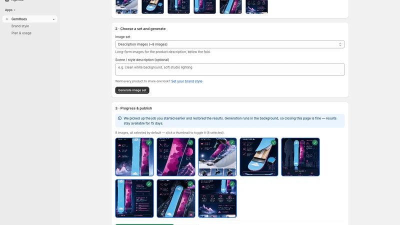 GemHues: AI Product Image Sets