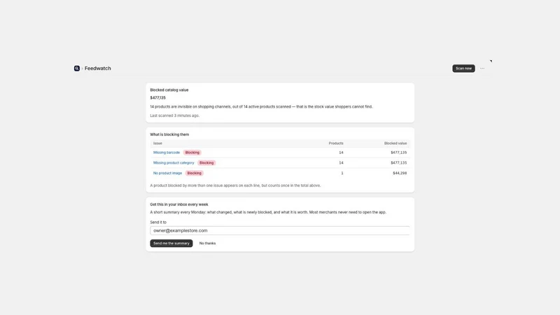 Feedwatch: Google & Meta Audit