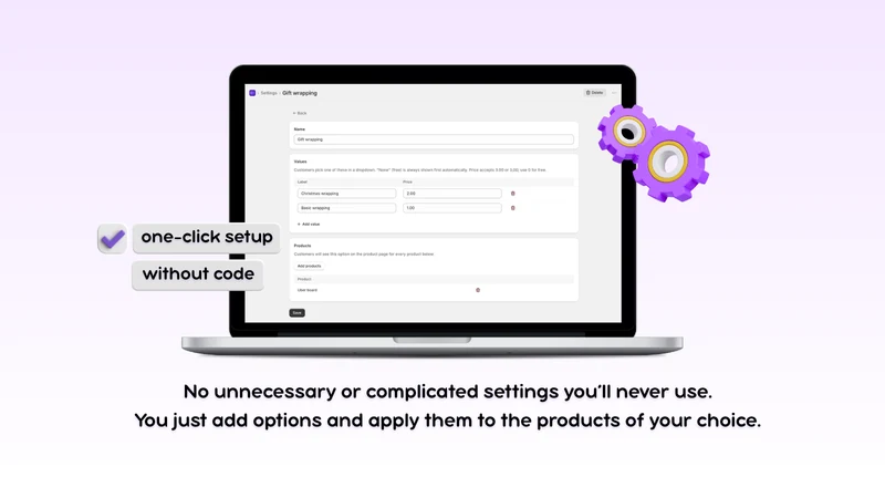 Extra Product Options ‑ InSite