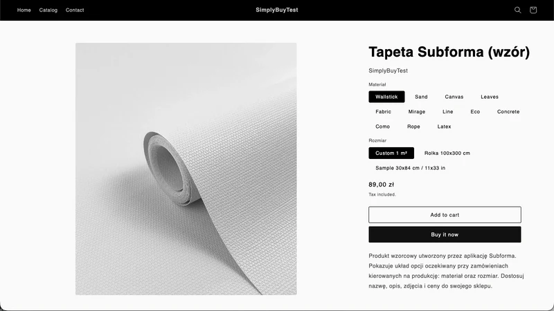 Subforma APP ‑ Print on Demand