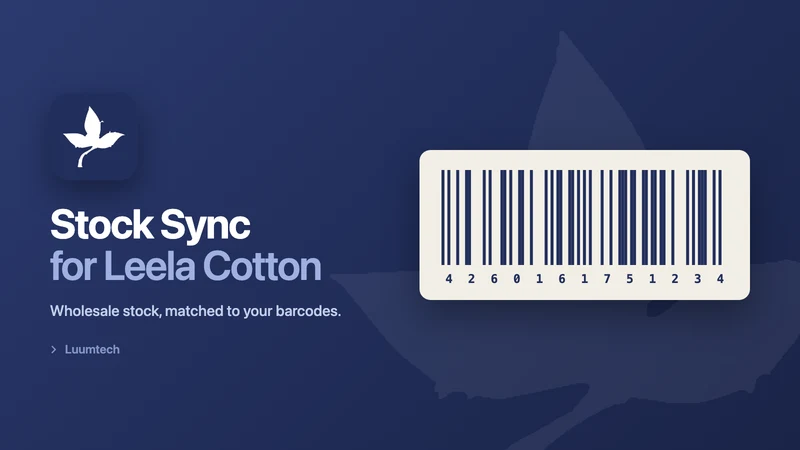 Stock Sync for Leela Cotton