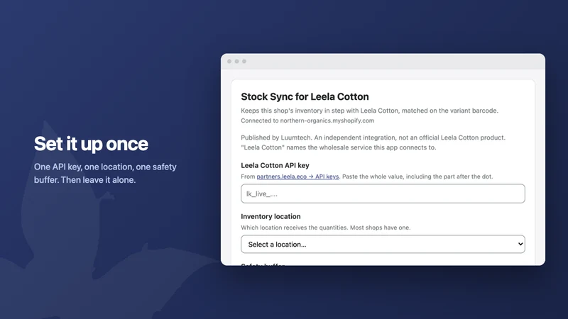 Stock Sync for Leela Cotton