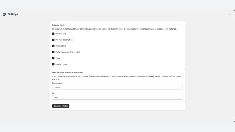 MT: Search by SKU, Part Number