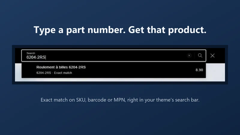 MT: Search by SKU, Part Number