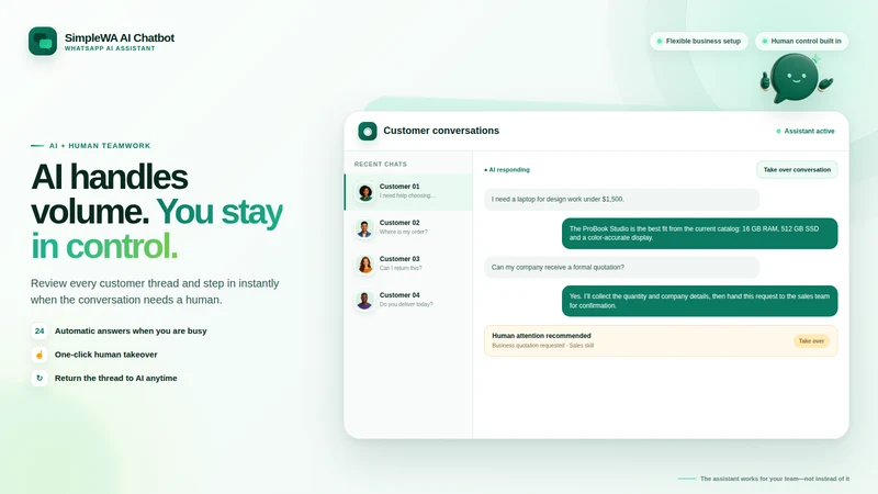 SimpleWA AI Chatbot