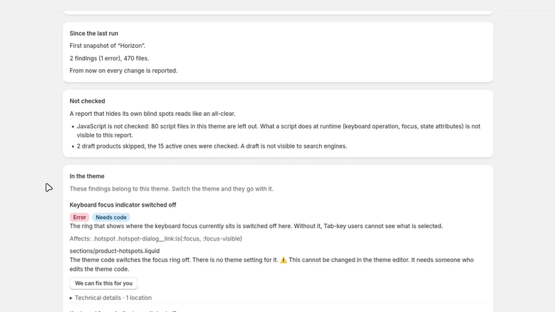 Shopatch Theme Audit
