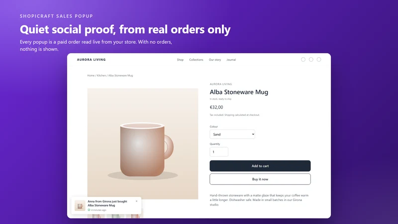 Shopicraft Sales Popup