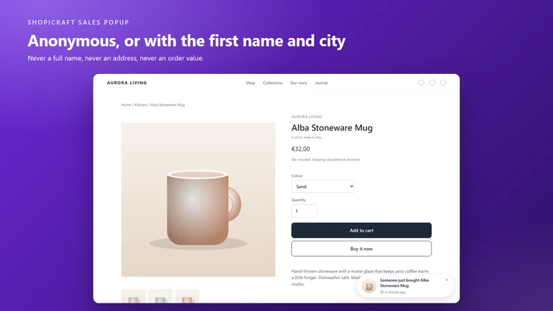 Shopicraft Sales Popup