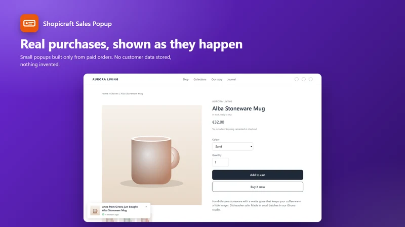 Shopicraft Sales Popup