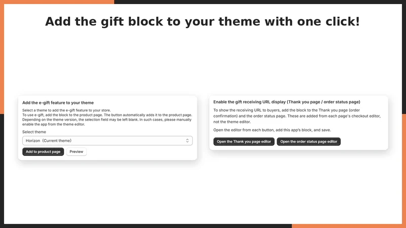 UR: Gift URL & Address‑Free