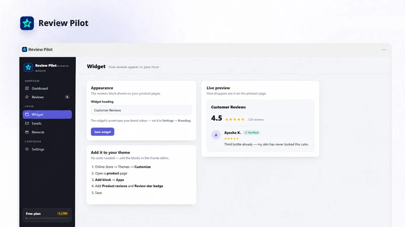 Reviews Pilot