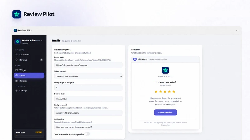 Reviews Pilot