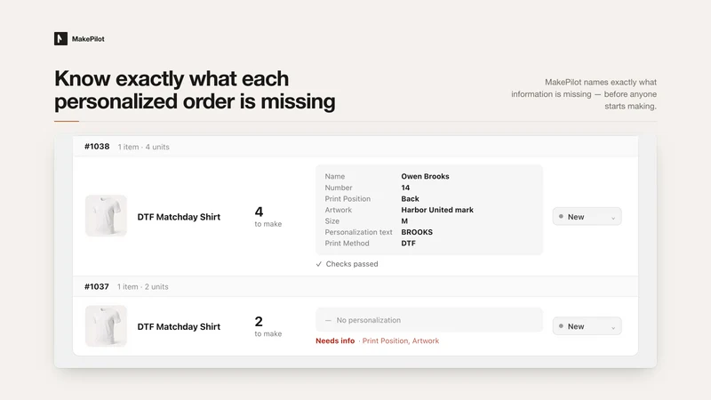 MakePilot – Production Board