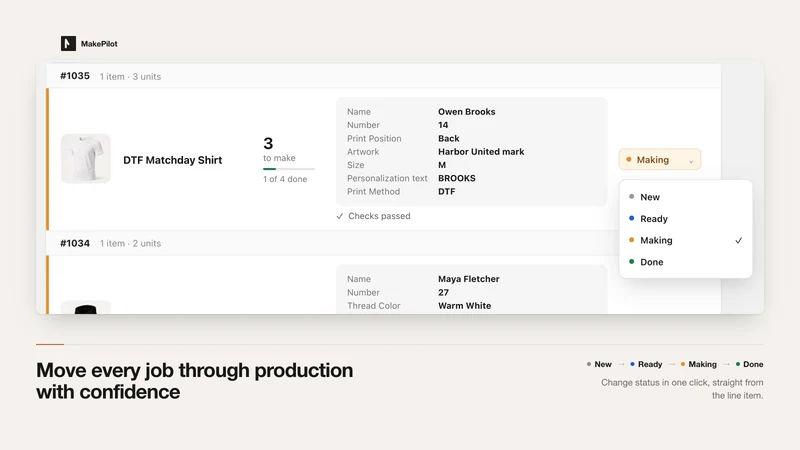 MakePilot – Production Board