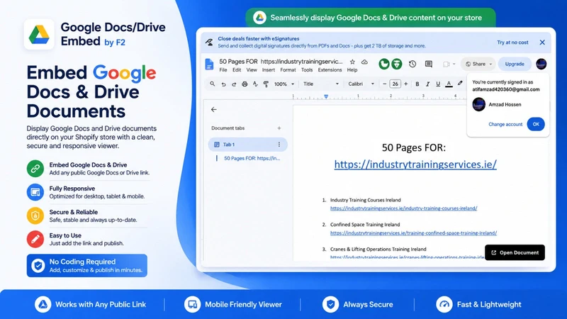 PDF & Docs & Excel Embed by F2