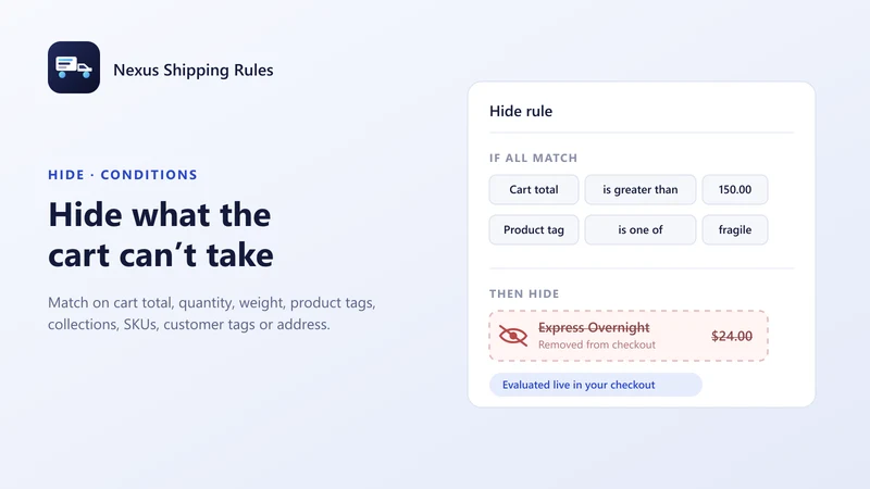 Nexus: Hide Shipping Functions