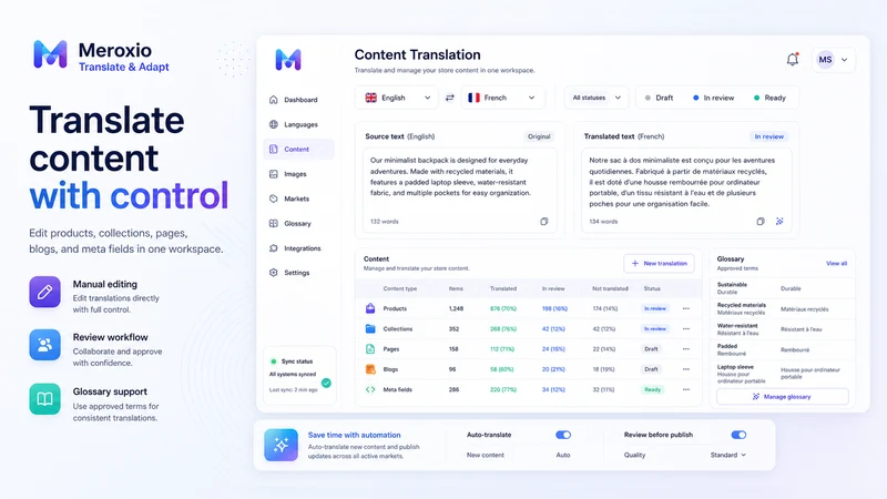 Meroxio Translate & Adapt