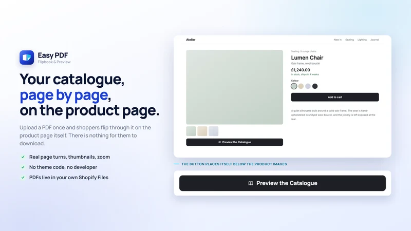Easy PDF Flipbook & Preview
