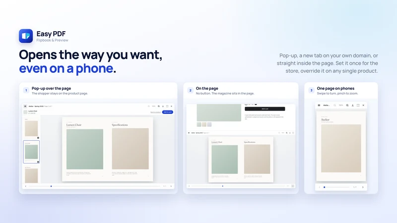 Easy PDF Flipbook & Preview